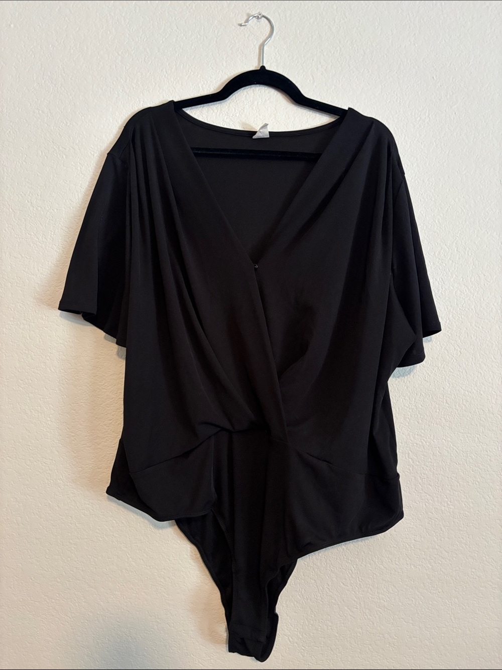 Black Surplice Bodysuit - Women Intimates & Sleepwear